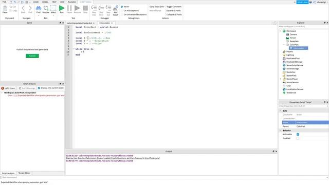 Roblox Studio: RAINBOW Color Changing Part! смотреть онлайн
