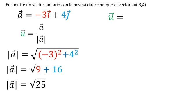 Vector unitario con la misma dirección que un vector dado | Ejemplo 2 смотреть онлайн