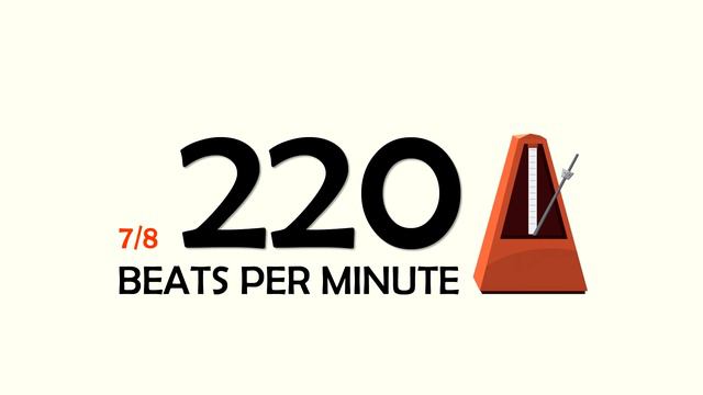 220 BPM 7/8 Metronome смотреть онлайн