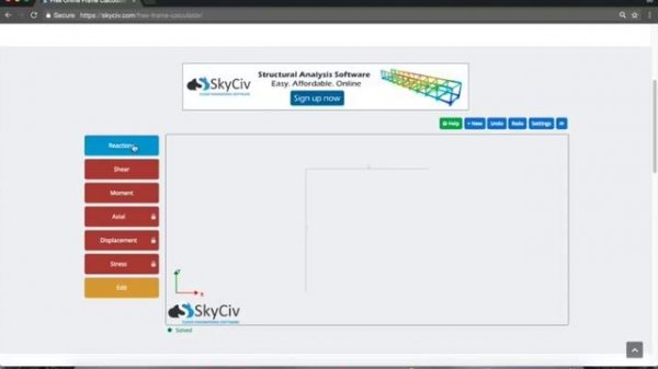 Free Online Frame Calculator Tutorial - SkyCiv Engineering
