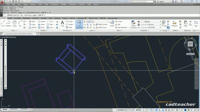 AutoCAD Tips Tricks REFERENCE ROTATION смотреть онлайн