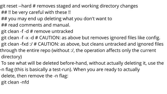 git: undo all working dir changes including new files смотреть онлайн