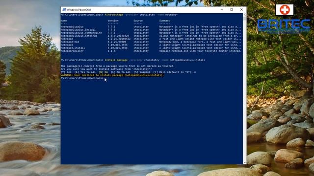 Install Software Using Powershell in Windows 10 смотреть онлайн