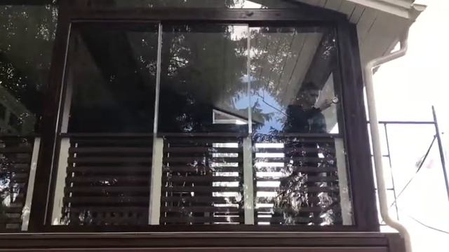 Холодное безрамное остекление лоджии системой "Слайд" смотреть онлайн