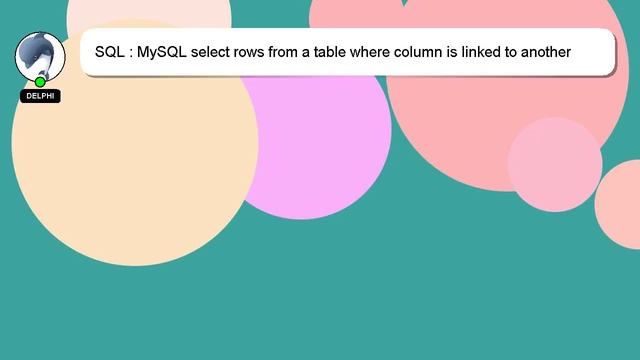 SQL : MySQL select rows from a table where column is linked to another column in same table смотреть онлайн