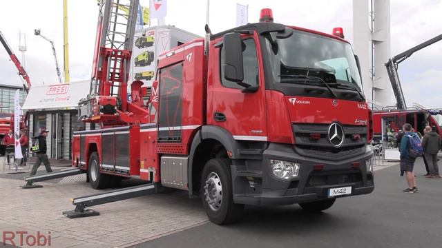Turkish Fire Dept. 42m ladder truck – Mercedes Actros/ Volkan - exterior&interior - Interschutz 202 смотреть онлайн