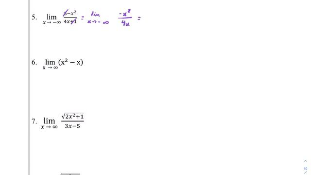 Sim CALC Limits: Limits Involving Infinity (Video 3-Examples 1-7) смотреть онлайн