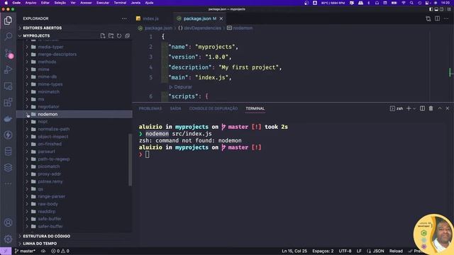 Trabalhando com o Nodemon | Curso Básico Node.js | Aula #06 | Javascript 2022 смотреть онлайн
