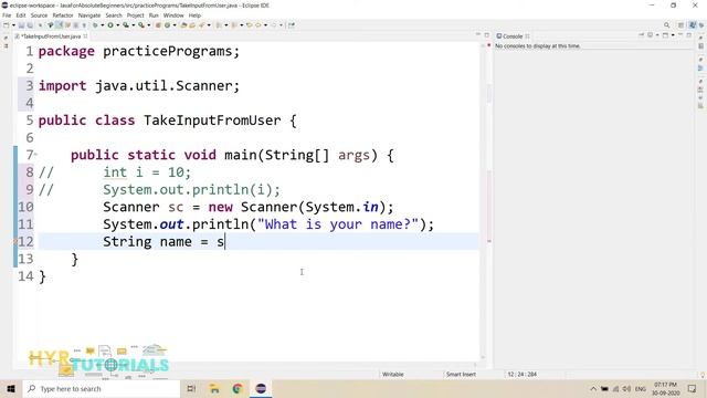 P9 - Getting user input data in Java using scanner class | Core Java | смотреть онлайн
