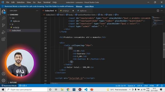 #14 JAVA SCRIPT | Aplicando os conceitos sobre DOM, ITEMS, E LIST! смотреть онлайн