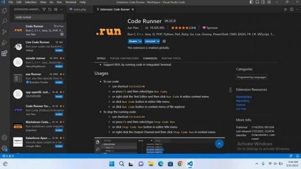 Code Runner - How to use Code Runner in visual studio code 2023