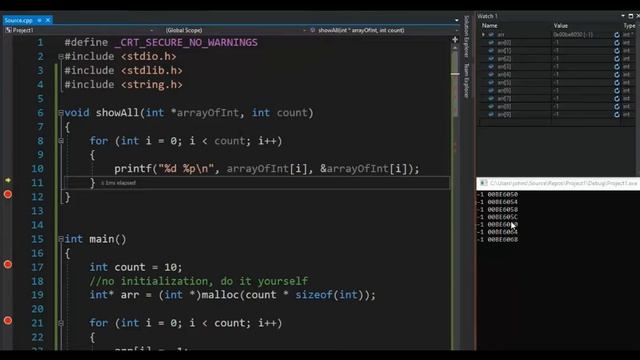 How to declare a dynamic array of integers in C Programming with malloc and calloc. смотреть онлайн