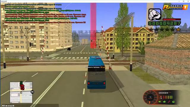 Radmirrp 1 сервер (обзор карты и работы водителя автобуса)