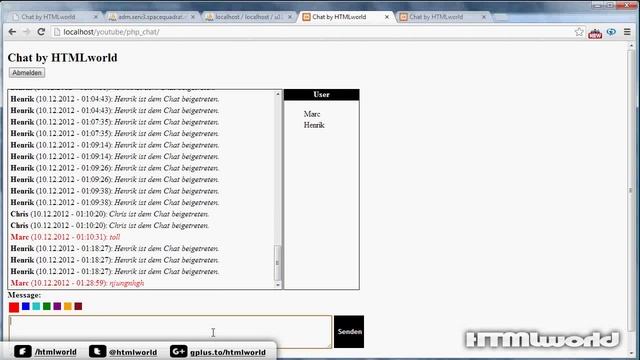 PHP Tutorial :: Chat erstellen mit PHP // WORKSHOP #4 // deutsch смотреть онлайн