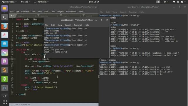 Проекты с Python #3 Создание чата Сервер Клиент смотреть онлайн
