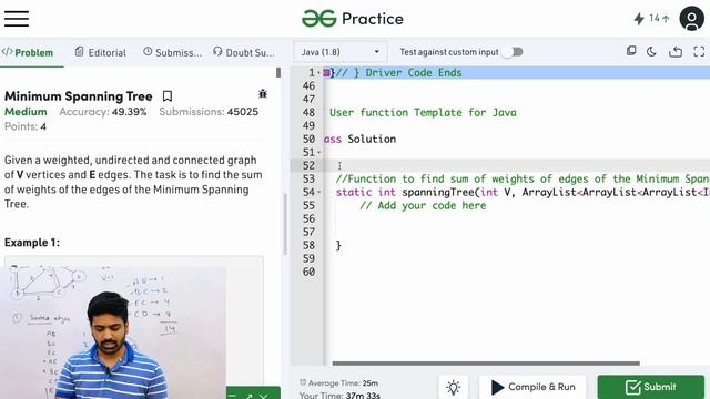 Kruskal's Algorithm to find Minimum Spanning Tree in a Graph | DSA-One Course #85 смотреть онлайн