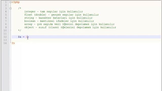 Php'de Veri Tipleri & Veri Atamak (Ders 3) смотреть онлайн