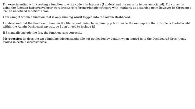 Wordpress: Call to undefined function insert_with_markers (2 Solutions!!) смотреть онлайн