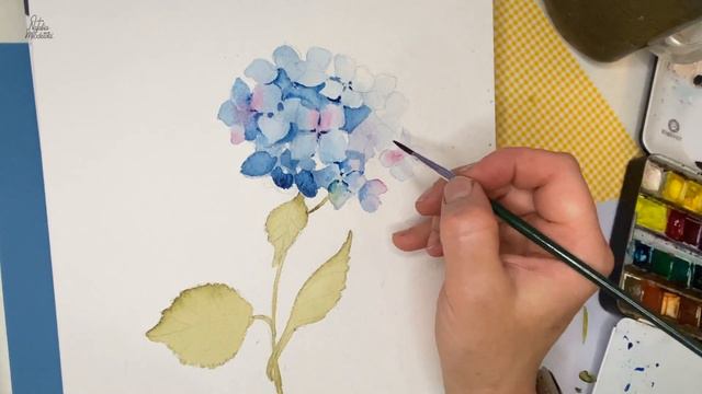 Step by Step Blue Hydrangea • REAL TIME Watercolor Painting Tutorial смотреть онлайн