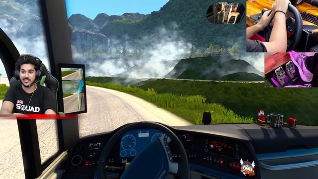 Driving My New Bus On Most Dangerous Death Indian Roads With Logitech G29 смотреть онлайн