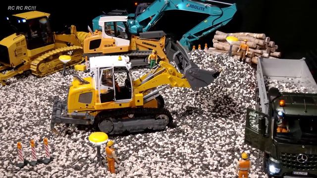 MEGA RC TRUCKS, RC LESU 636 DOZER TRACK LOADER AOUE, RC DUMPER, RC MACHINES, RC TRACTORS WORK HARD! смотреть онлайн