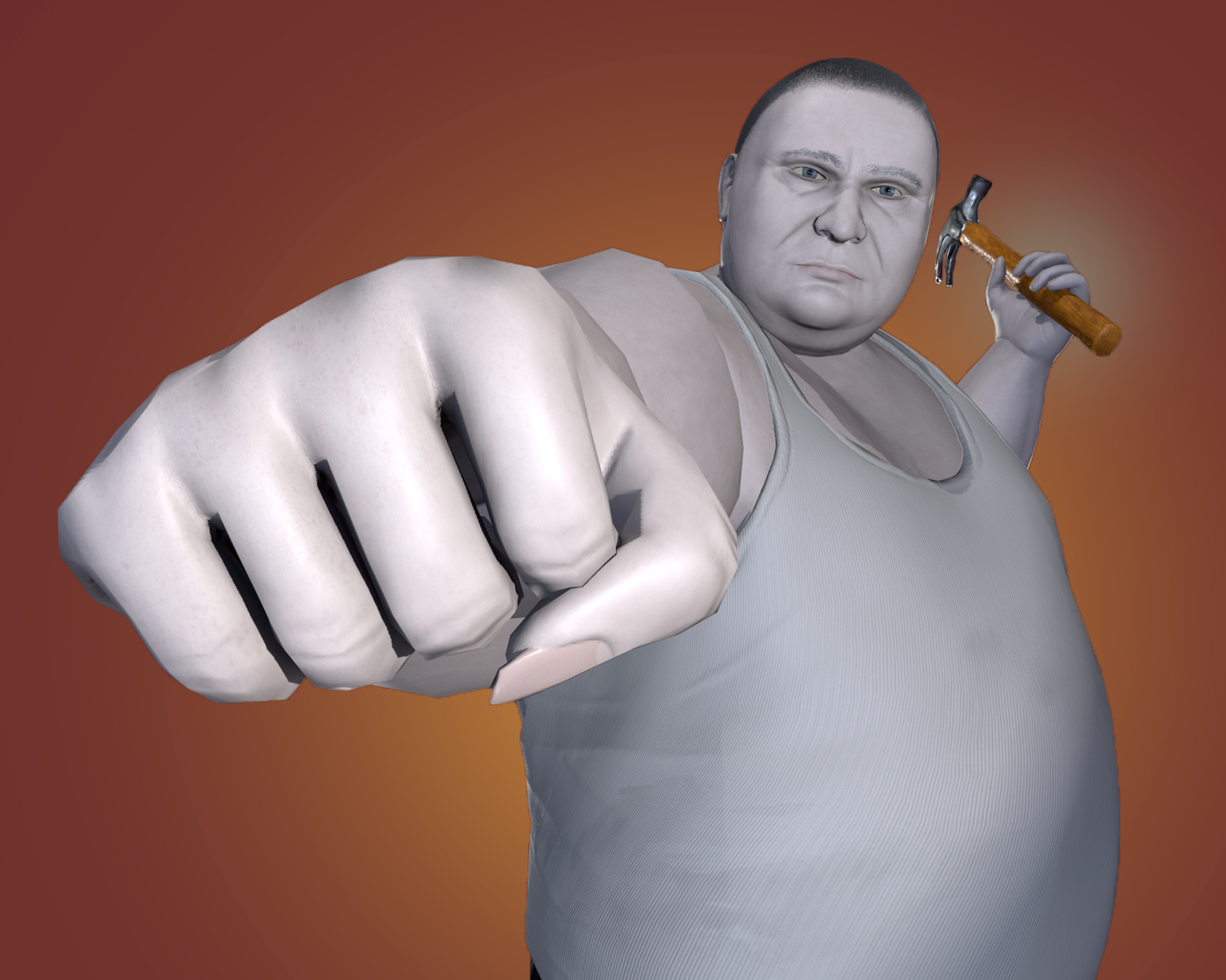 3D модель толстяка (Vasyan)