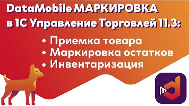 DataMobile Маркировка в 1С: Управление Торговлей 11.3 смотреть онлайн