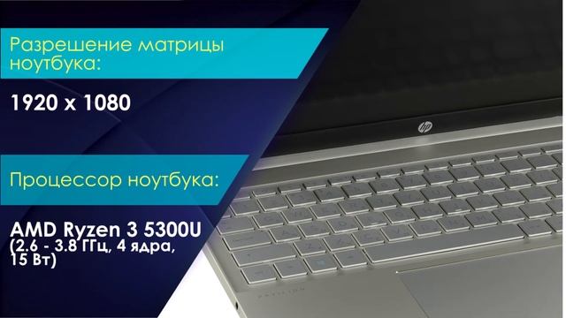 НИКС Компьютерный Супермакет: Ноутбук HP Pavilion 15-eh1013ur (3E4G2EA) #1 смотреть онлайн