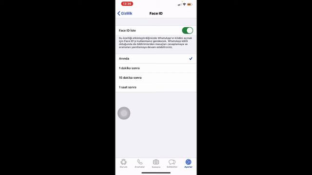 WhatsApp şifre koymak ( face ID veya TouchID ile WhatsApp kiliti açmak) смотреть онлайн
