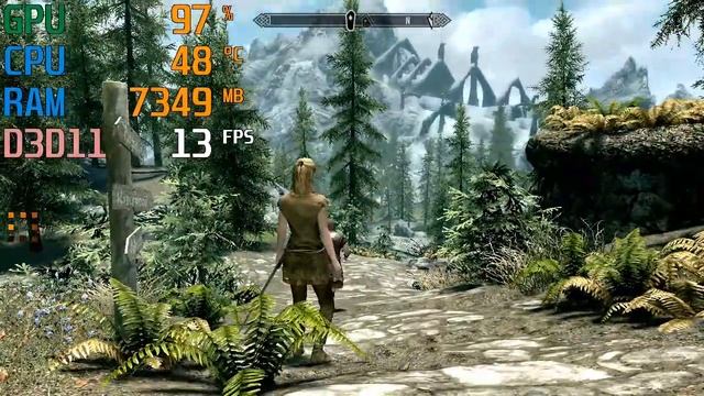 The Elder Scrolls V: Skyrim Anniversary Edition (AMD A6, Radeon R4 Graphics) Low End PC (512MB) смотреть онлайн