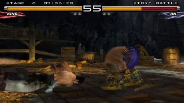 Tekken 5, полное прохождение за Кинга, много бомбёжки и неумелой игры смотреть онлайн