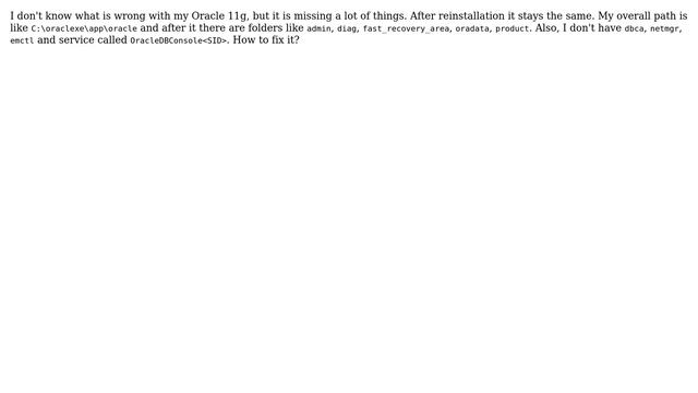 Databases: How to run EM of Oracle 11g, if i haven't emctl, netmgr, dbca, OracleDBConsole＜SID＞? смотреть онлайн