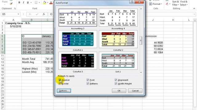 Excel 2016: AutoFormat смотреть онлайн