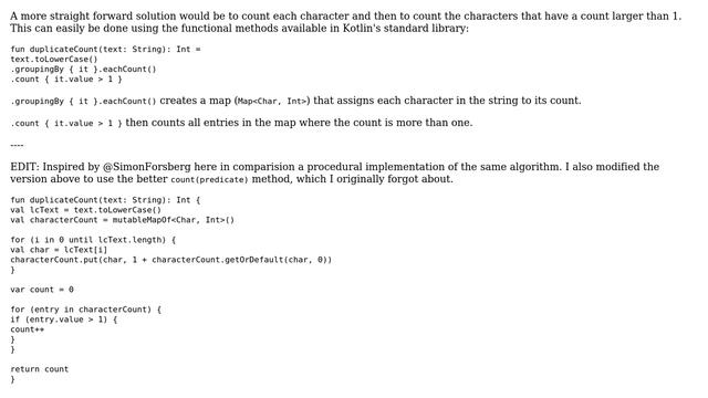 Code Review: Count the number of duplicated chars in a string (3 Solutions!!) смотреть онлайн