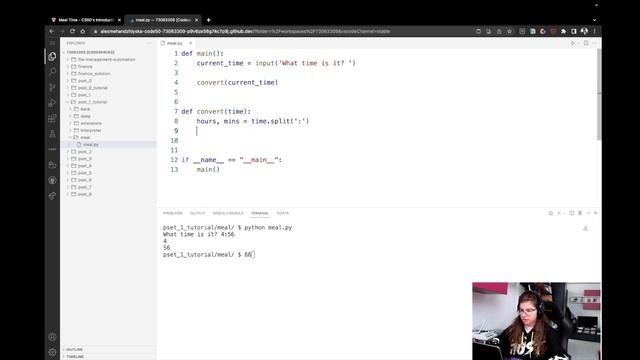 HarvardX CS50 Python: Meal Time (PSET 1) смотреть онлайн