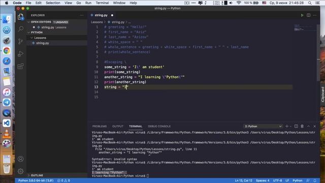 Python darslari. Noldan boshlab. #5-dars смотреть онлайн