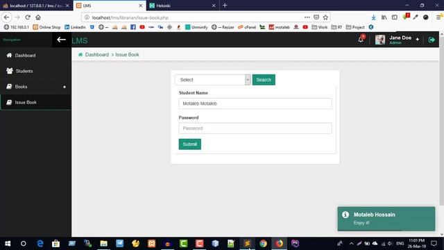 LMS - Part 22 ( Issue book to student from librarian side in LMS ) смотреть онлайн