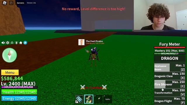 Blox Fruits Dragon Fruit Showcase (ROBLOX) смотреть онлайн