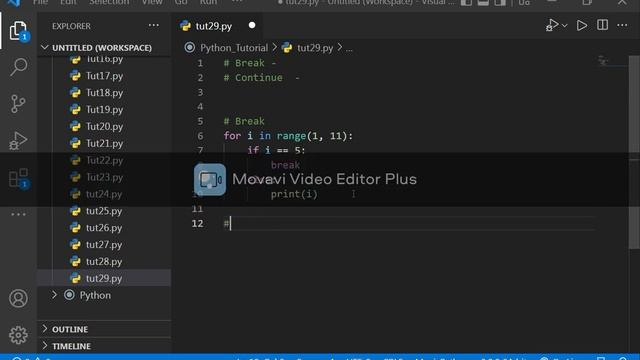 Python Tutorial #tutorial 29|| Break & Continue Keyword in Python смотреть онлайн