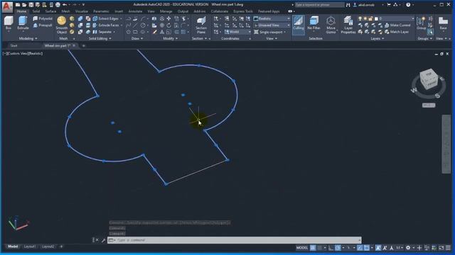 AutoCAD 2020 3D tutorial - creating a wheel rim (in Bangla) смотреть онлайн