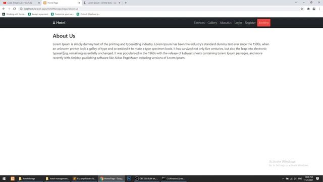 Laravel Full Course - Hotel Management System | AboutUs & ContactUs Page for website #40 смотреть онлайн