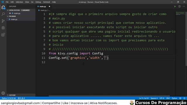 Curso Programação - Jogo Em Python Usando Kivy Framework - 01 смотреть онлайн