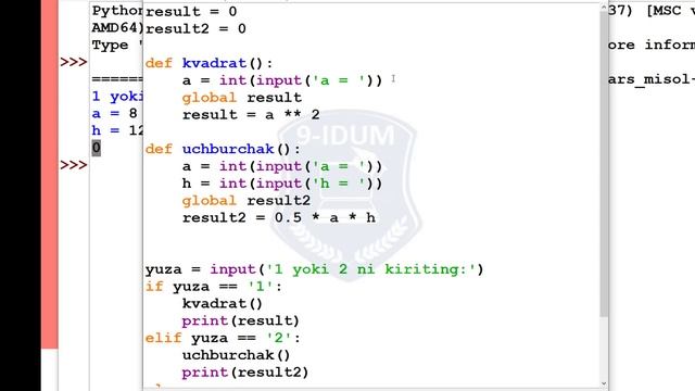31 dars Funksiyalar va o`zgaruvchilar смотреть онлайн
