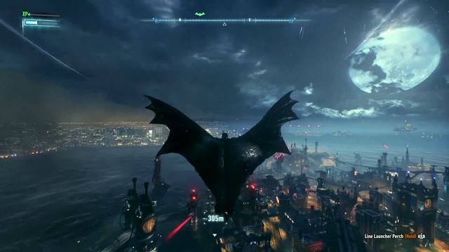 Gliding Around Full City Off One Jump - Batman Arkham Knight Free Roam(Map Size) смотреть онлайн