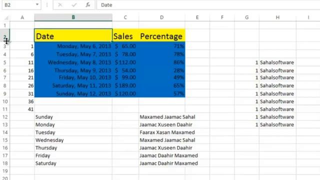 Lesson 10. Modify,Delete,insert Row and Column - Microsoft Excel 2013 - Sahalsoftware - Afsoomaali смотреть онлайн