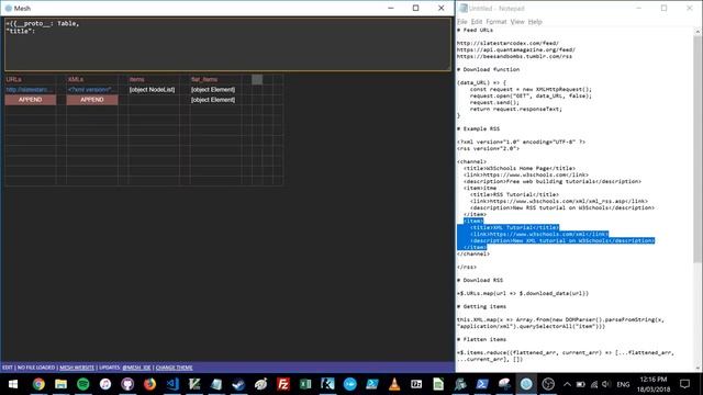 Mesh IDE - building an RSS reader backend смотреть онлайн