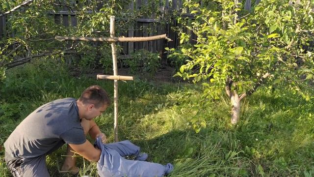 КАК СДЕЛАТЬ ПУГАЛО(ЧУЧЕЛО) В ОГОРОД ИЛИ НА ДАЧУ? ПУГАЛО огородное за 15 минут! ЧУЧЕЛО своими руками смотреть онлайн