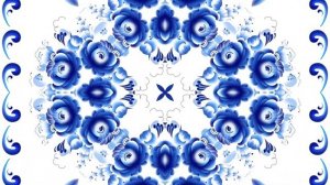 Гжель. Русский народный орнамент. Бесплатный футаж. Зацикленное видео. 14