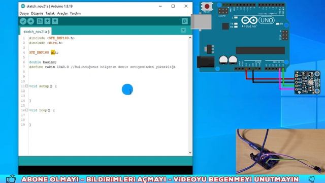 Arduino Basınç Sensörü - Atmosfer Basıncı - Hava İstasyonu - Arduino Dersleri 49- смотреть онлайн