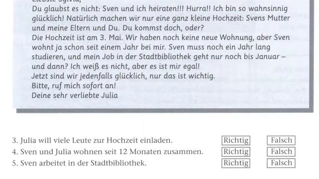 Start Deutsch A1 Lesen Teil 1 RUS смотреть онлайн